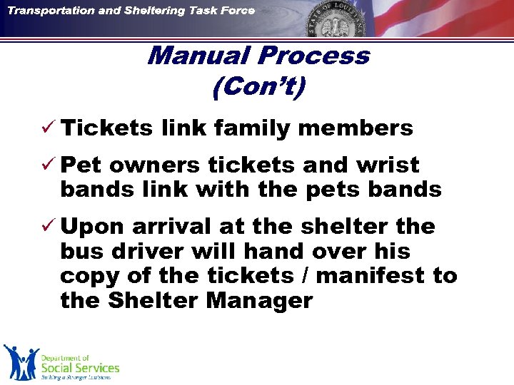 Manual Process (Con’t) ü Tickets link family members ü Pet owners tickets and wrist