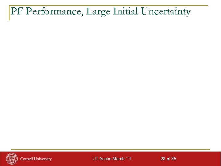 PF Performance, Large Initial Uncertainty UT Austin March ‘ 11 28 of 35 