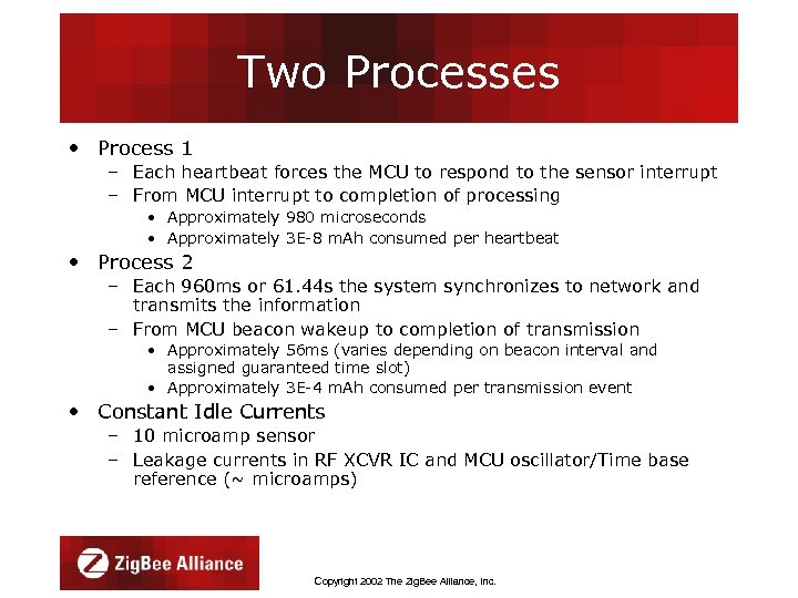Two Processes • Process 1 – Each heartbeat forces the MCU to respond to