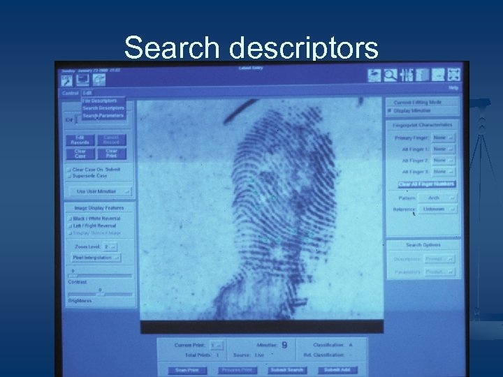 Search descriptors 