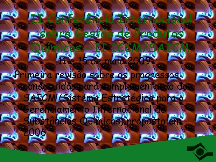 II Conferência Internacional sobre Gestão de Produtos Químicos – II ICCM/SAICM. 11 e 15