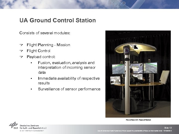 UA Ground Control Station Consists of several modules: Flight Planning - Mission Flight Control