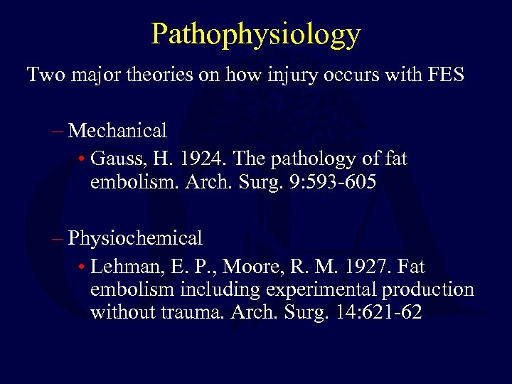 Pathophysiology Two major theories on how injury occurs with FES – Mechanical • Gauss,