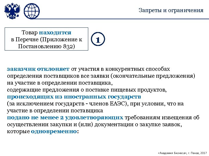 Запреты допуска товаров