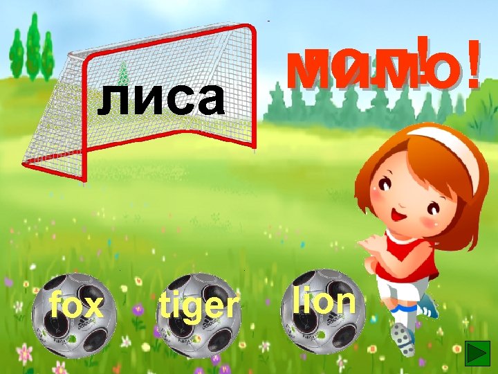 гол! мимо! лиса fox tiger lion 