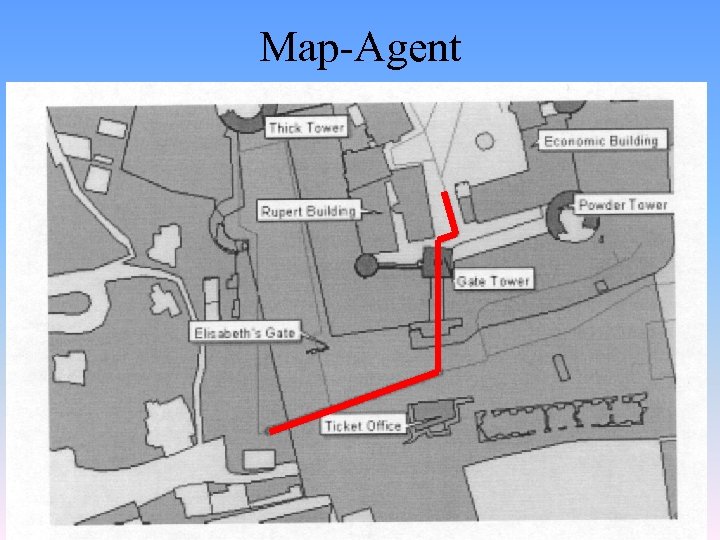 Map-Agent • Erzeugung von 2 D-Karten (später auch 3 D-Modellen) des Gebietes (Rendering) •