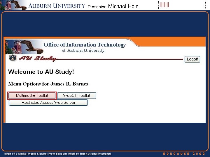 Presenter: Michael Hein 1 9 9 1 ||||||| 2 0 0 2 
