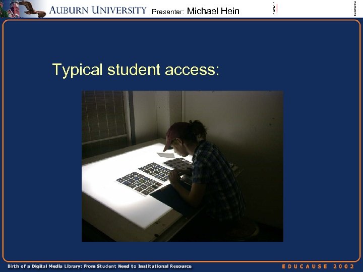 Presenter: Michael Hein Typical student access: 1 9 9 1 | 2 0 0