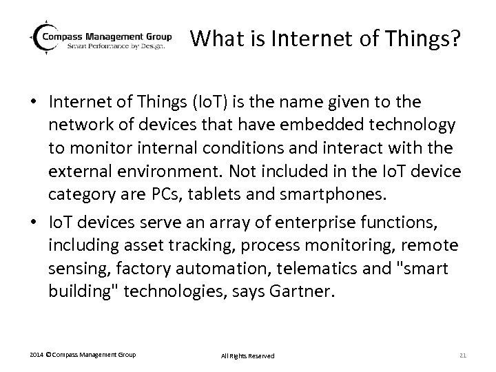What is Internet of Things? • Internet of Things (Io. T) is the name