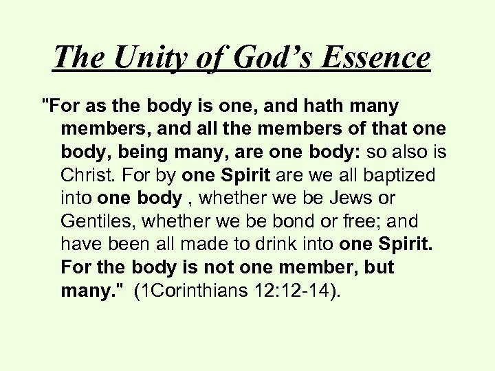 The Unity of God’s Essence 