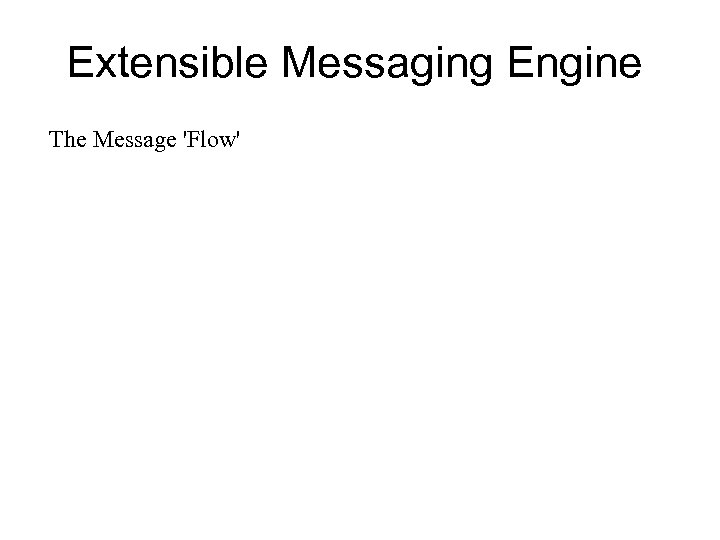 Extensible Messaging Engine The Message 'Flow' 