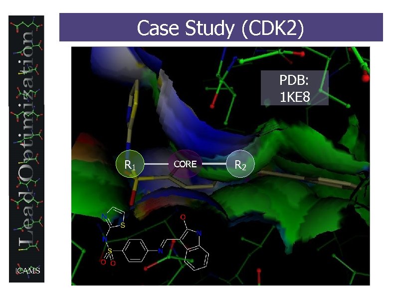 Case Study (CDK 2) PDB: 1 KE 8 R 1 CORE R 2 