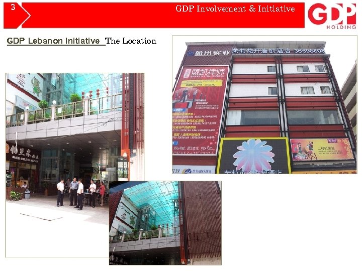 3 GDP Lebanon Initiative The Location GDP Involvement & Initiative 