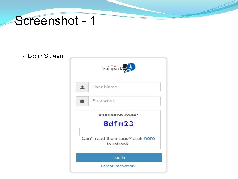 Screenshot - 1 • Login Screen 