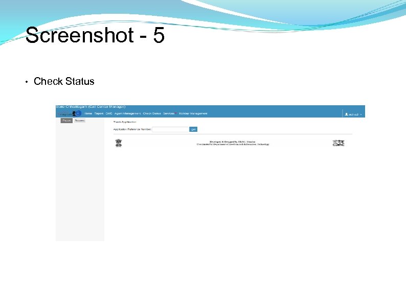 Screenshot - 5 • Check Status 