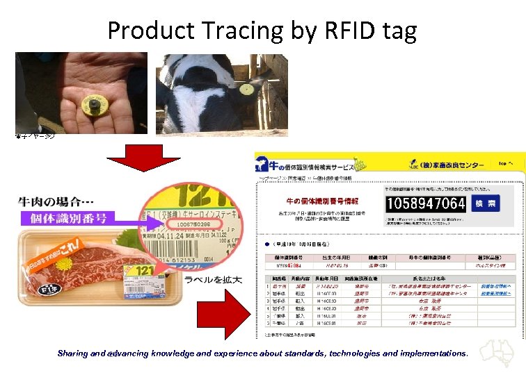 Product Tracing by RFID tag “Sharing and advancing knowledge and experience about standards, technologies