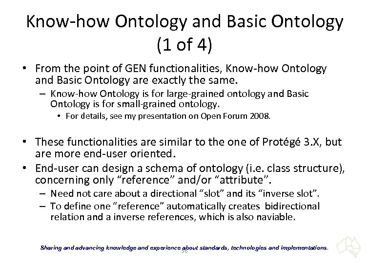 Know-how Ontology and Basic Ontology (1 of 4) • From the point of GEN