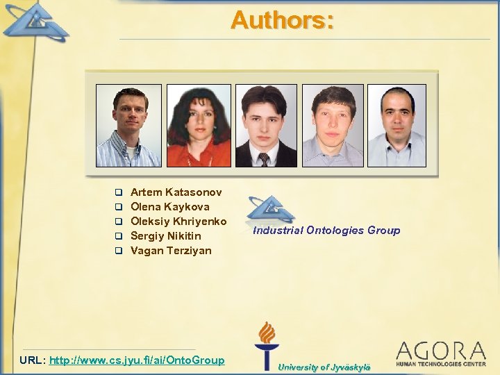 Authors: q q q Artem Katasonov Olena Kaykova Oleksiy Khriyenko Sergiy Nikitin Vagan Terziyan