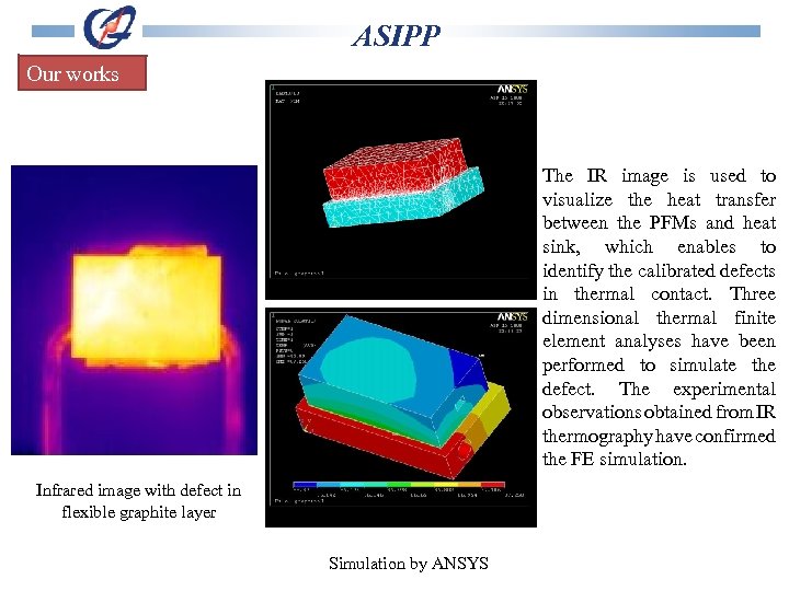 ASIPP Our works The IR image is used to visualize the heat transfer between