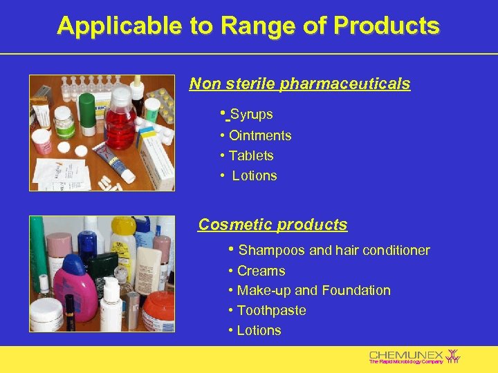 Applicable to Range of Products Non sterile pharmaceuticals • Syrups • Ointments • Tablets