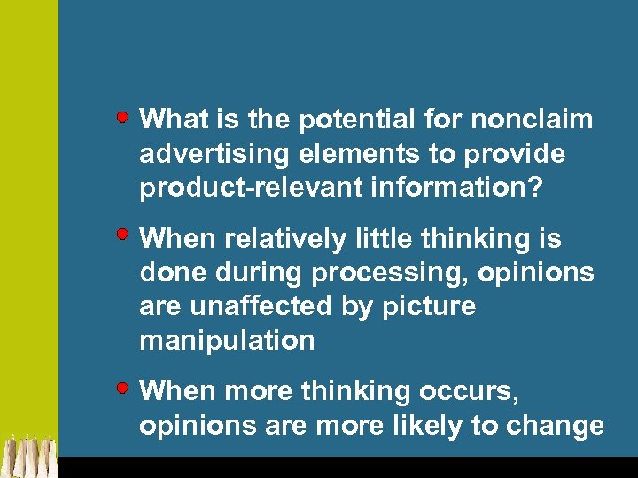 What is the potential for nonclaim advertising elements to provide product-relevant information? When relatively