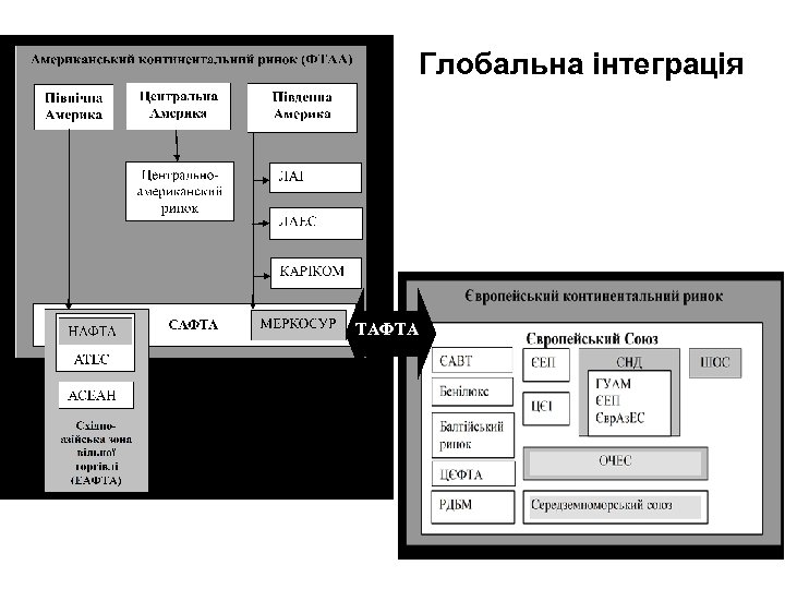 Глобальна інтеграція ТАФТА 