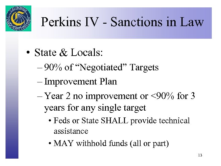 Perkins IV - Sanctions in Law Click to edit Master title style • State