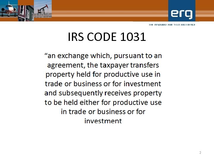 IRS CODE 1031 2 