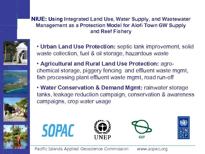 NIUE: Using Integrated Land Use, Water Supply, and Wastewater Management as a Protection Model
