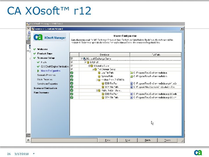 CA XOsoft™ r 12 26 3/17/2018 * 