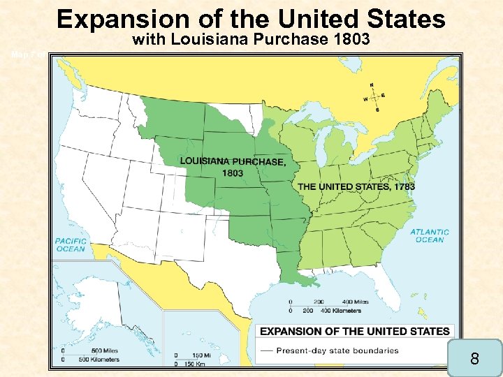 Expansion of the United States with Louisiana Purchase 1803 Map 7 of 45 8