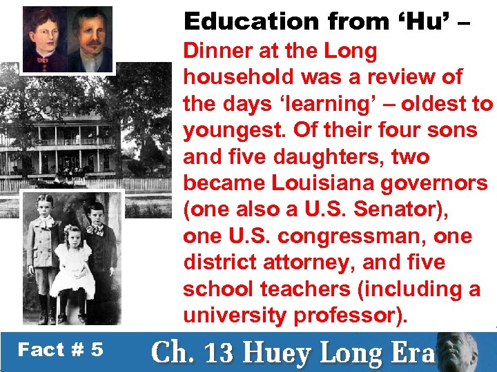 Education from ‘Hu’ – Dinner at the Long household was a review of the