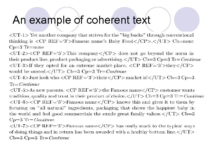 An example of coherent text 