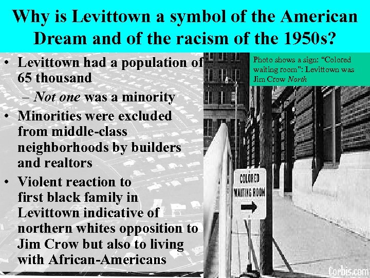 Why is Levittown a symbol of the American Dream and of the racism of