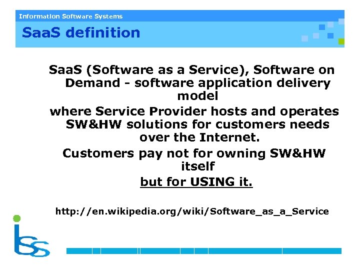 Information Software Systems Saa. S definition Saa. S (Software as a Service), Software on