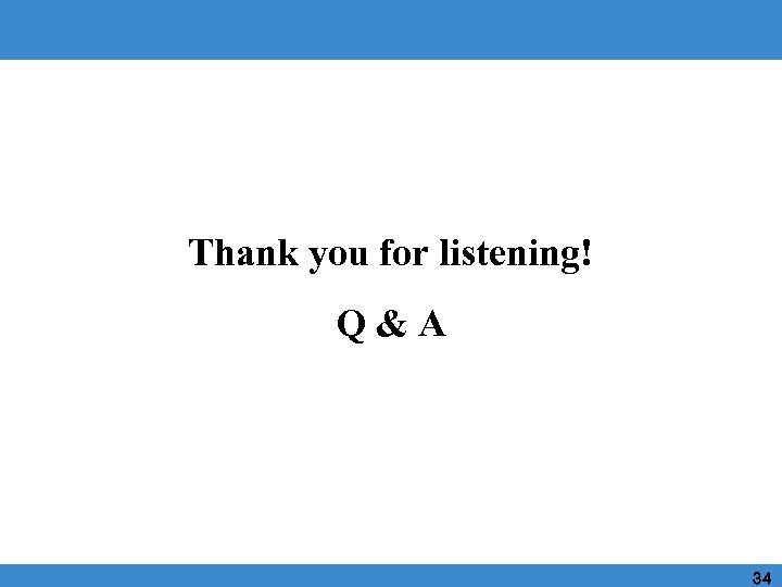 Thank you for listening! Q&A 34 