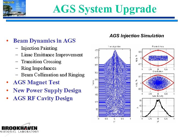 AGS System Upgrade • Beam Dynamics in AGS – – – Injection Painting Linac