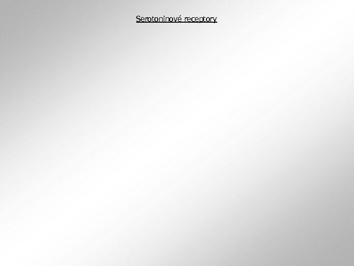 Serotoninové receptory 
