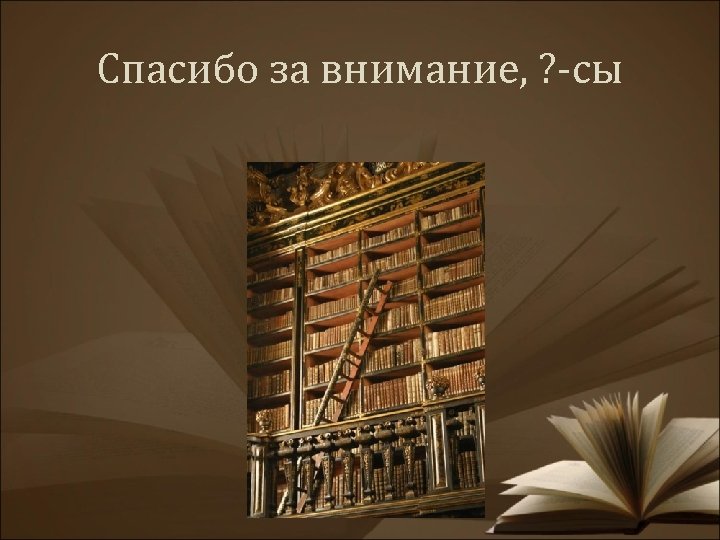 Спасибо за внимание, ? -сы 