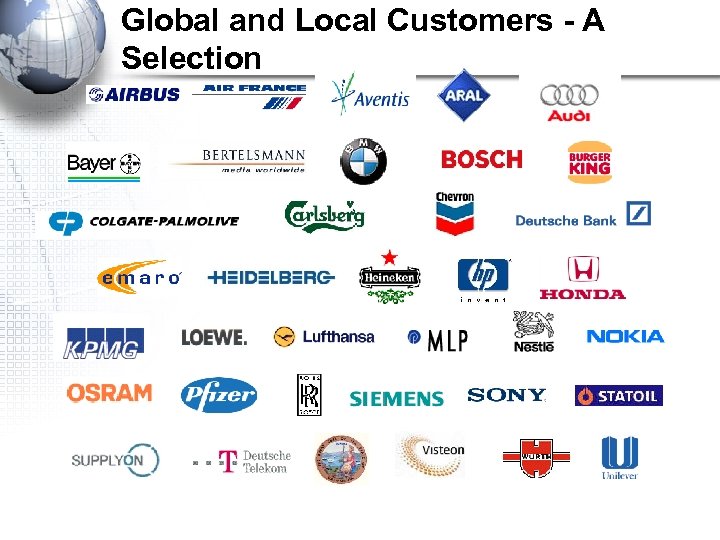 Global and Local Customers - A Selection 