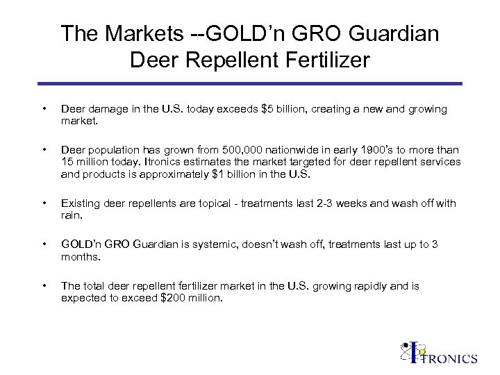 The Markets --GOLD’n GRO Guardian Deer Repellent Fertilizer • Deer damage in the U.