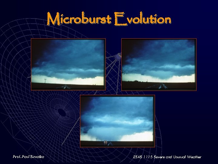 Microburst Evolution Prof. Paul Sirvatka ESAS 1115 Severe and Unusual Weather 