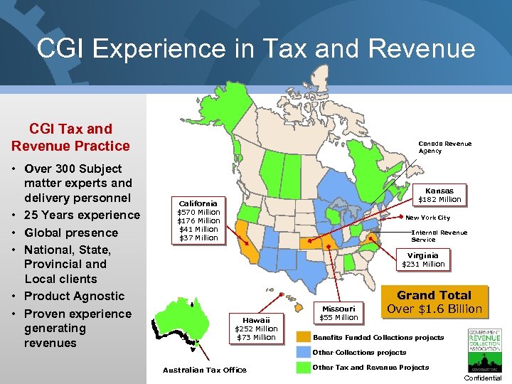 CGI Experience in Tax and Revenue CGI Tax and Revenue Practice • Over 300
