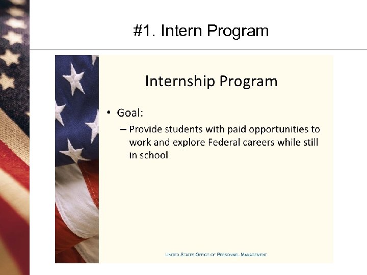 #1. Intern Program 
