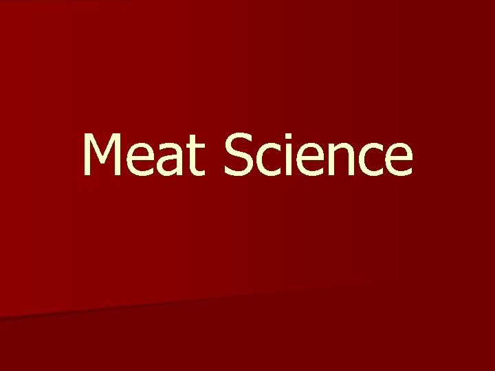Meat Science 