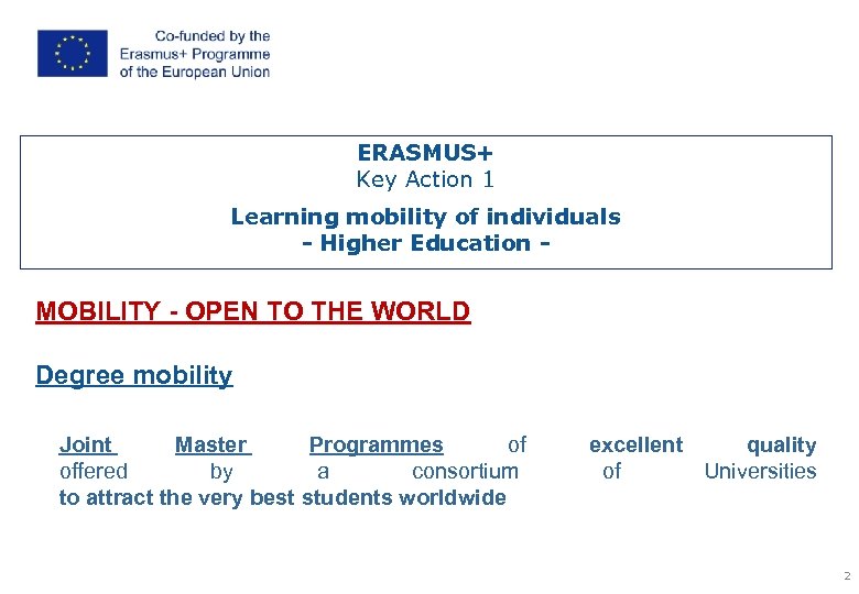 Ü ERASMUS+ Key Action 1 § Selected and supported by the European Commission Learning