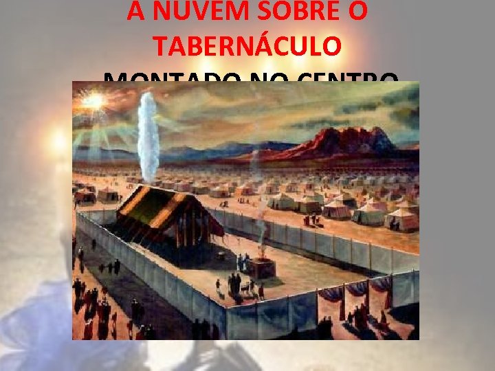 A NUVEM SOBRE O TABERNÁCULO MONTADO NO CENTRO 