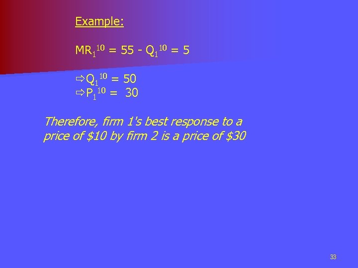 Example: MR 110 = 55 - Q 110 = 5 ðQ 110 = 50