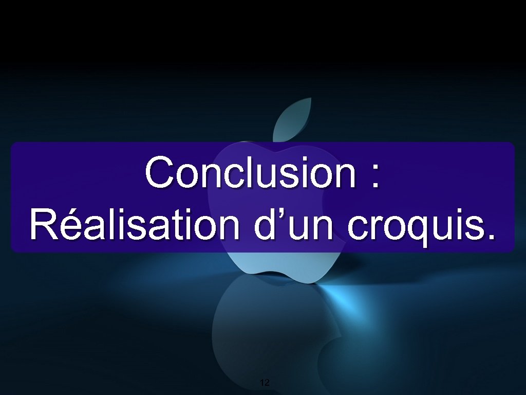 Conclusion : Réalisation d’un croquis. 12 