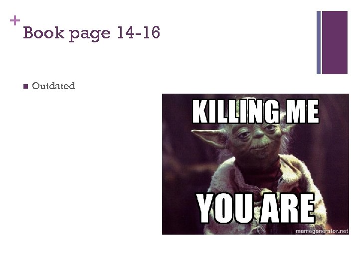 + Book page 14 -16 n Outdated 